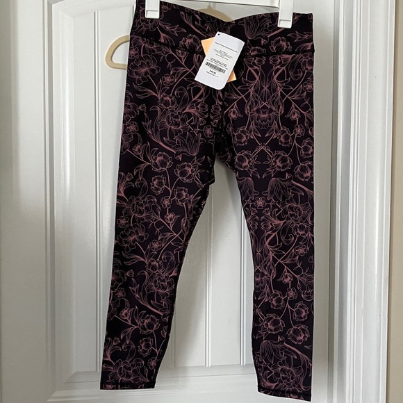Fabletics Pants - Fabletics Brown and Pink Salar Capri Leggings